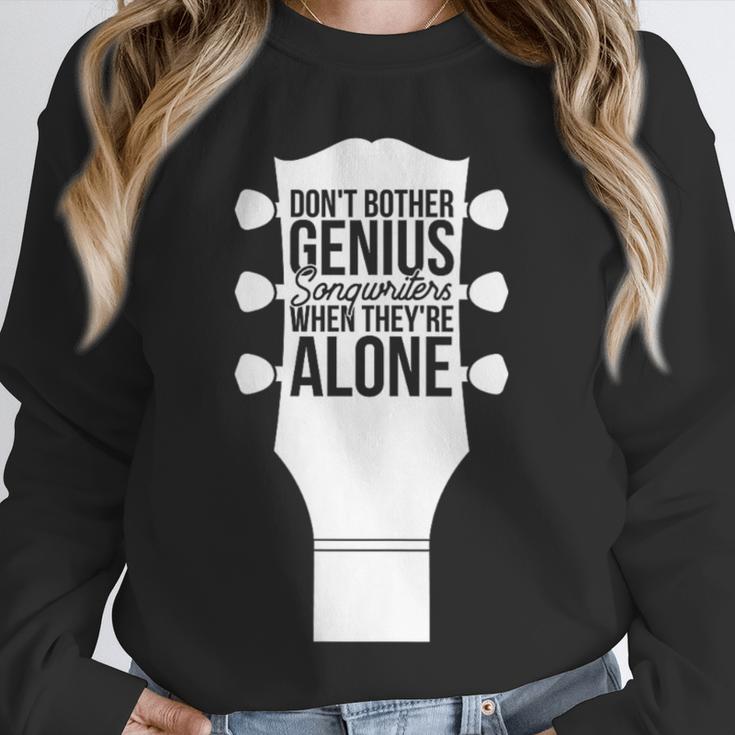 Sarcastic Jokes Genius Songwriters Are Introvert Guitarist Unisex Sweatshirt