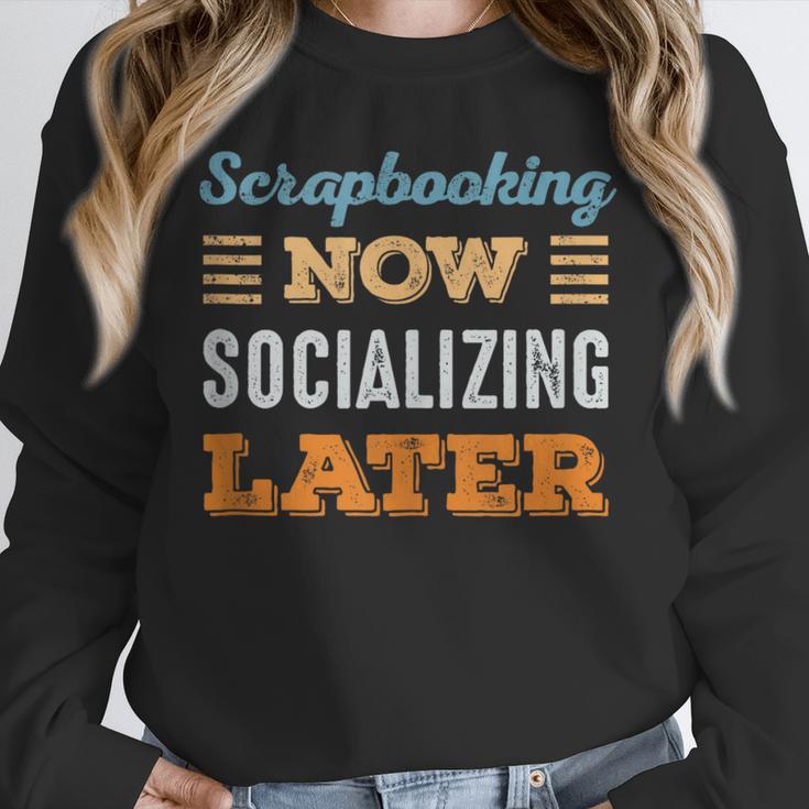 Scrapbooking Now Minimal Socializing Introvert Vintage Unisex Sweatshirt Scrapbooking Now Minimal Socializing Introvert Vintage Unisex Sweatshirt