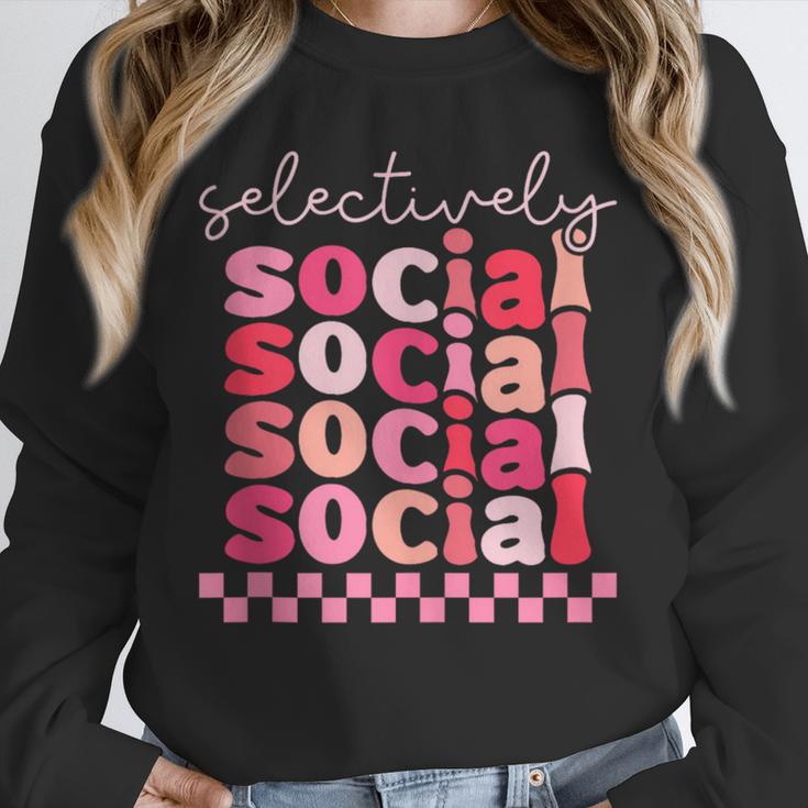 Selectively Social Sarcastic Introvert Humor Unisex Sweatshirt