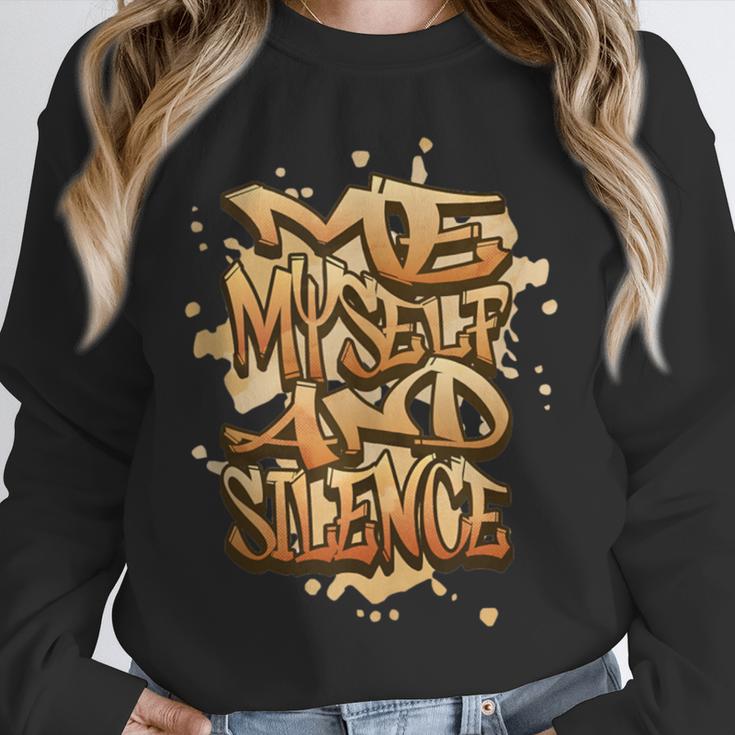 Self Care Introvert Relaxation Me Myself And Silence Retro Unisex Sweatshirt