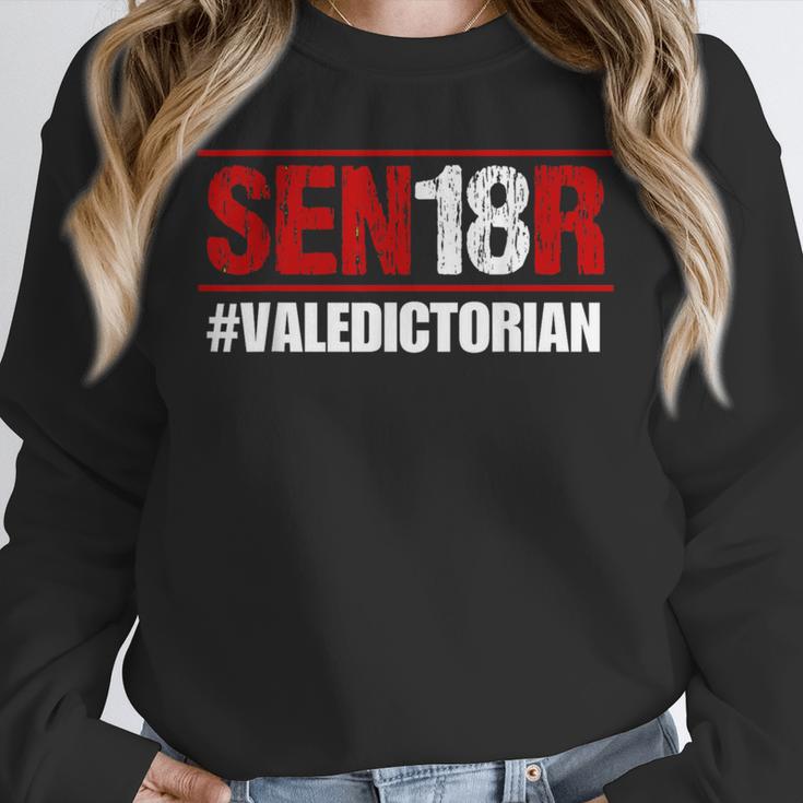 Senior 2018 Valedictorian School Colors Graduation Unisex Sweatshirt