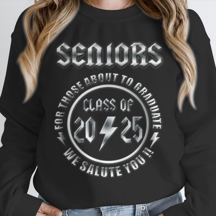 Senior 2025 Classic Rock Graduation We Salute You Unisex Sweatshirt