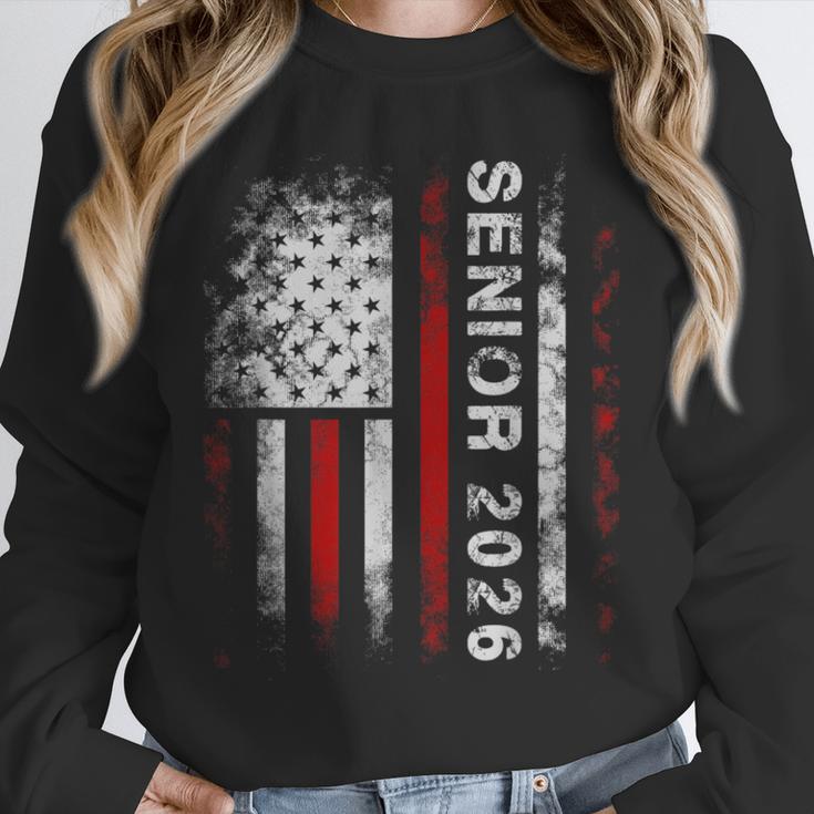 Senior 2026 American Flag Shirt USA Graduation Class Of 2026 Unisex Sweatshirt