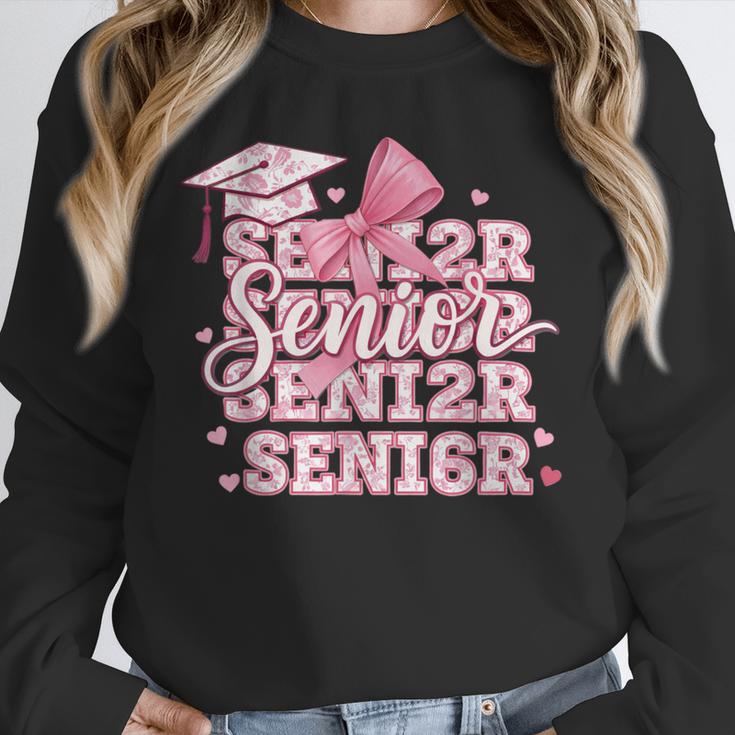 Senior 2026 Class Of 2026 Cute Coquette Pink Bow Graduation Unisex Sweatshirt
