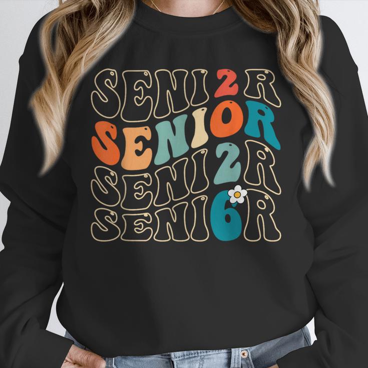Senior 2026 Class Of 2026 Retro Groovy Graduation Grad Women Unisex Sweatshirt