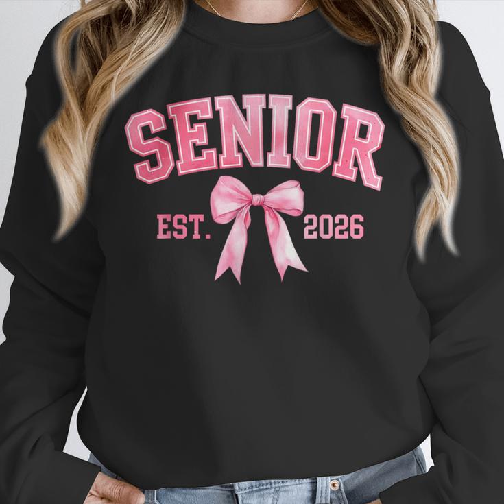 Senior 2026 Coquette Pink Bow Class Of 2026 Graduation Girls Unisex Sweatshirt