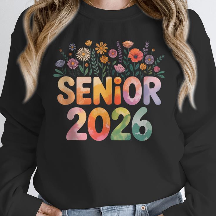 Senior 2026 Groovy Retro Grad Class Of 2026 Graduation Kids Unisex Sweatshirt