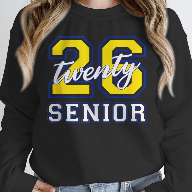 Senior Class 2026 Graduation Yellow Blue Letters Unisex Sweatshirt