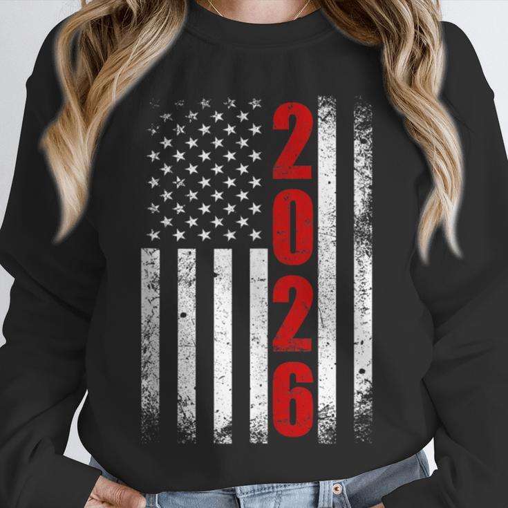 Senior Class Of 2026 Patriotic American USA Flag Graduation Unisex Sweatshirt