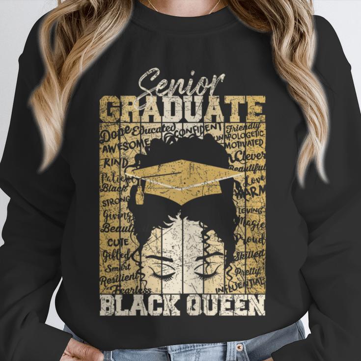 Senior Graduate 2024 Queen Graduation Educated Melanin Unisex Sweatshirt