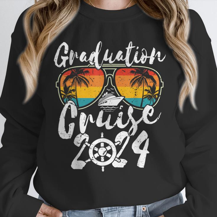 Senior Graduation Trip Cruise 2024 Retro Ship Party Cruise Unisex Sweatshirt