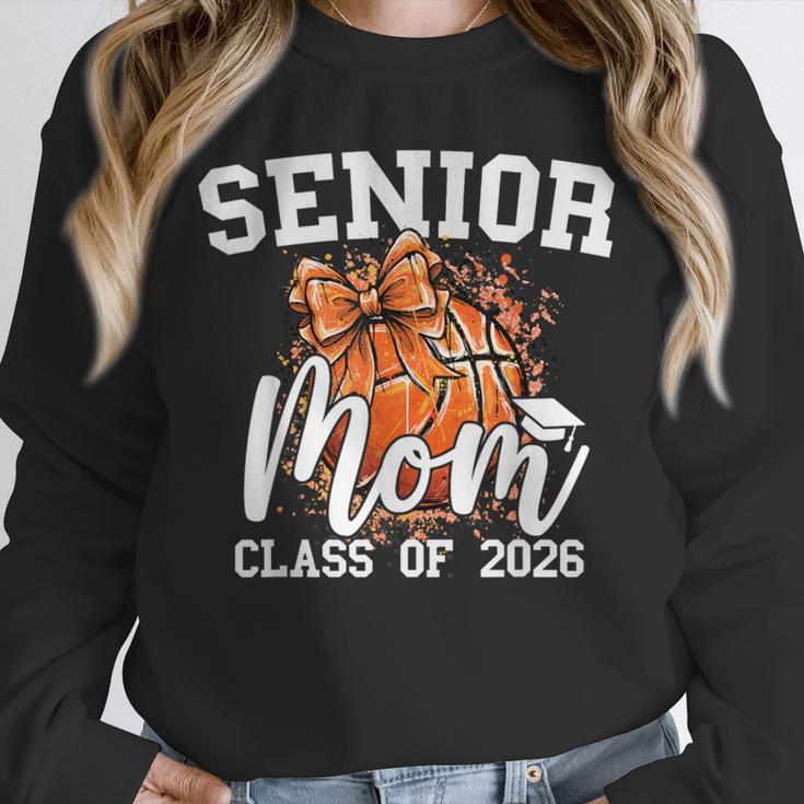 Senior Mom Class Of 2026 Coquette Bow Basketball Graduation Unisex Sweatshirt