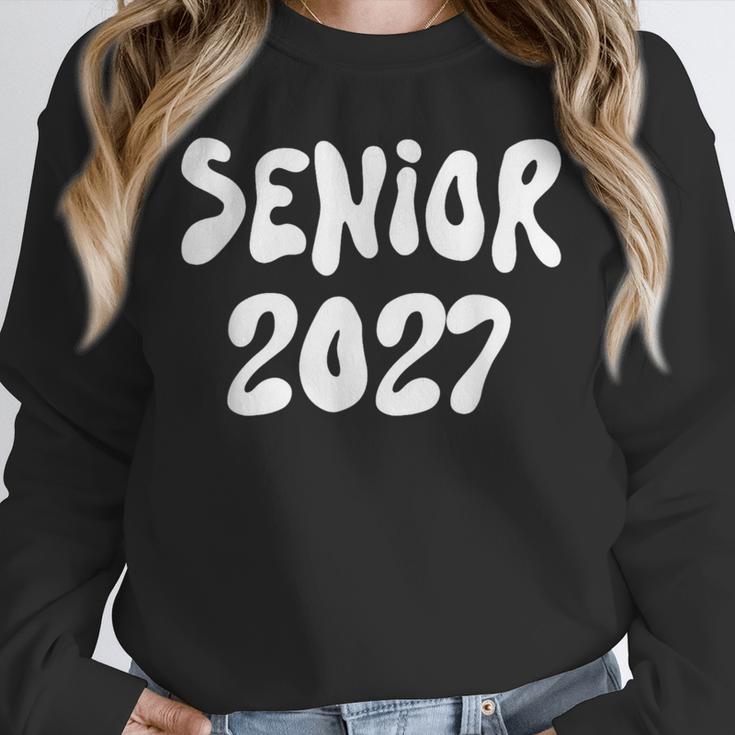 Senior Retro Class Of 2027 Graduation High School College Unisex Sweatshirt