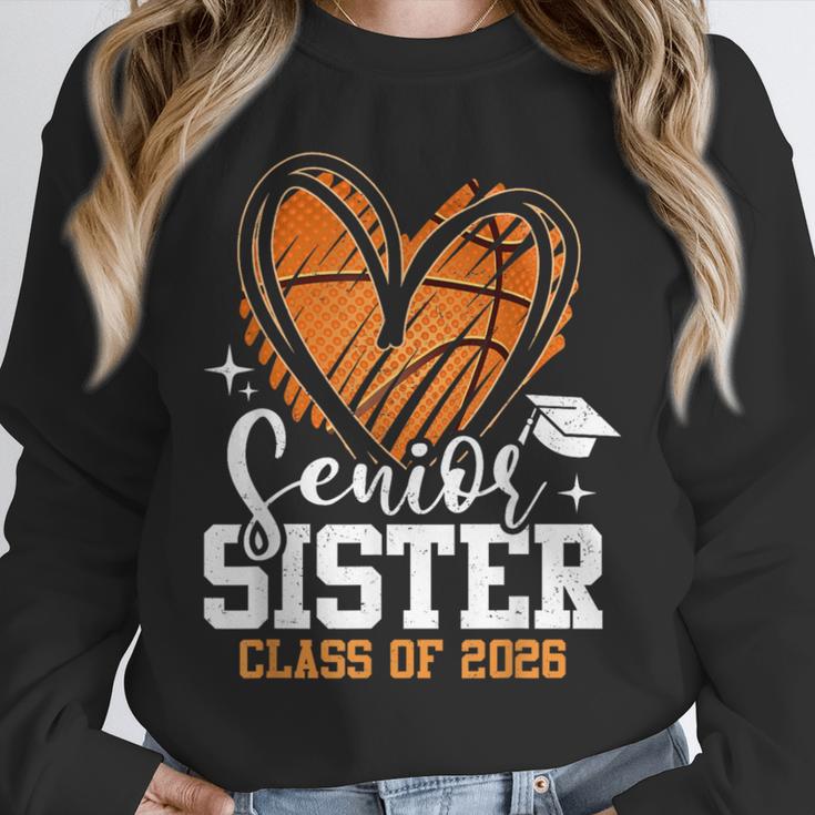 Senior Sister Class Of 2026 Basketball Graduation Heart Unisex Sweatshirt