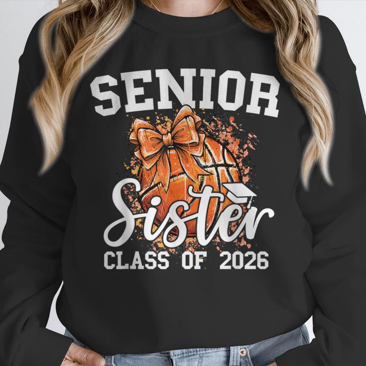 Senior Sister Class Of 2026 Coquette Basketball Graduation Unisex Sweatshirt