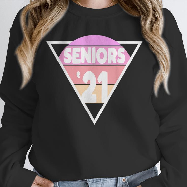 Seniors 2021 For Her Him Retro 21 Graduation Class Unisex Sweatshirt