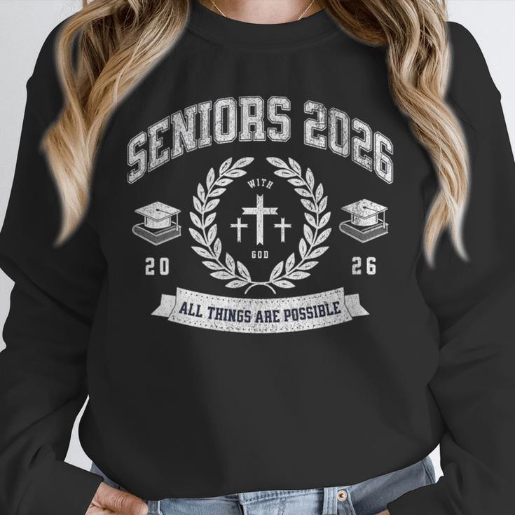 Seniors Class Of 2026 Christian Graduation Religious Grad Unisex Sweatshirt