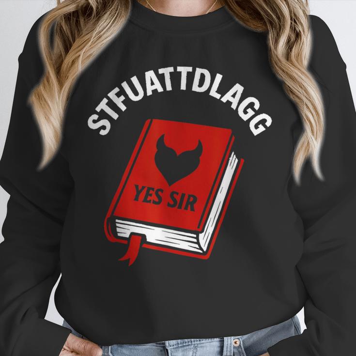 Sexy STFUATTDLAGG Yes Sir Reading Spicy Good Book Love Heart Unisex Sweatshirt