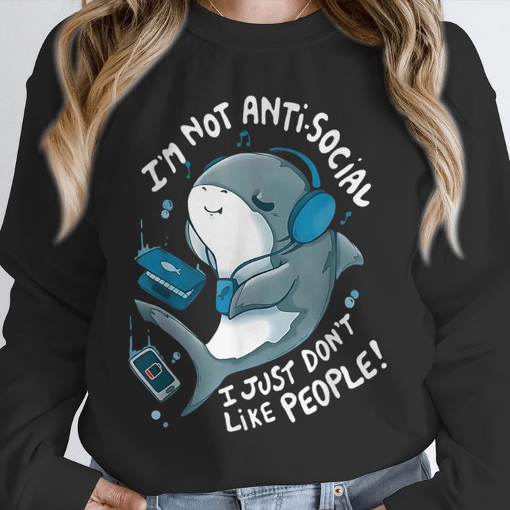 Shark Don’t Like People Antisocial Introvert Unisex Sweatshirt