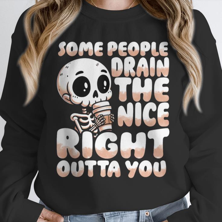 Skeleton Coffee Lover Introvert Unisex Sweatshirt