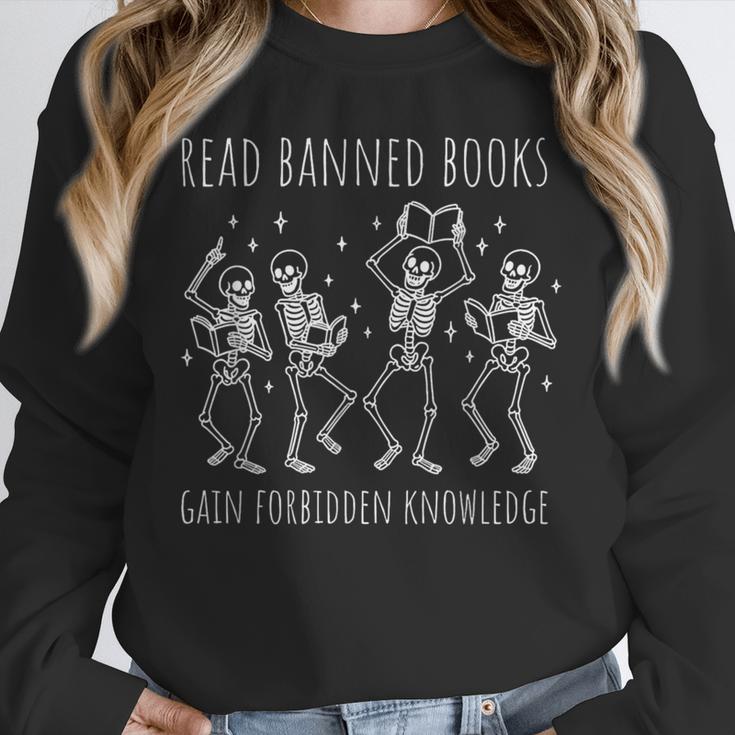 Skeleton Read Banned Books Gain Forbidden Knowledge Unisex Sweatshirt Skeleton Read Banned Books Gain Forbidden Knowledge Unisex Sweatshirt