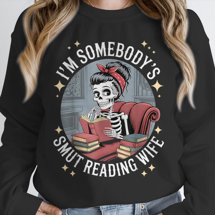 Smut Book Reader Romance Novel Somebody's Smut Reading Wife Unisex Sweatshirt