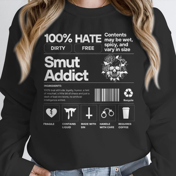 Smutty Book Addict Romance Book Lover Smut Addict Ingredient Unisex Sweatshirt