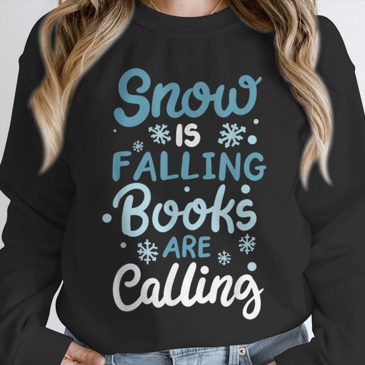 Snow Is Falling Books Are Calling Unisex Sweatshirt