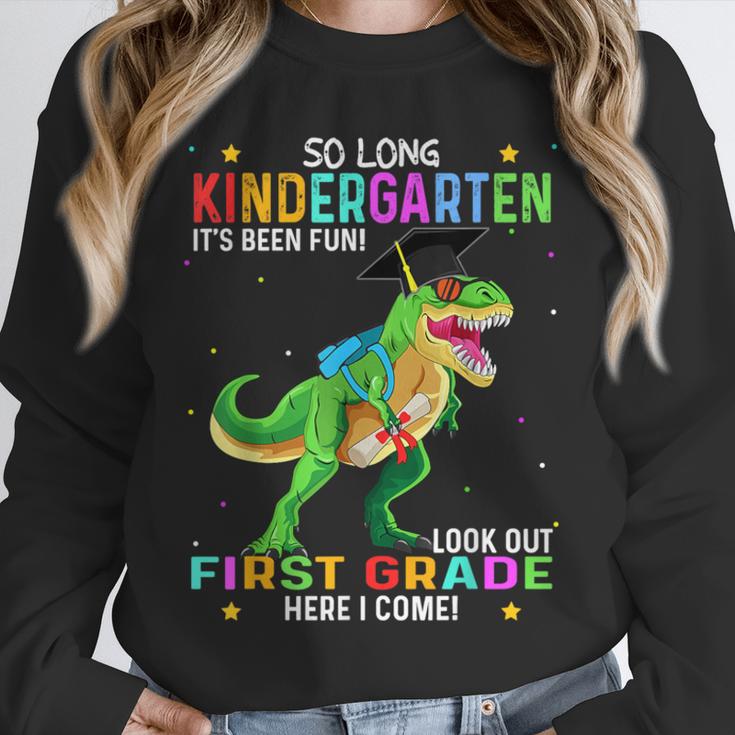 So Long Kindergarten Graduation Class 2025 Dinosaur Kids Unisex Sweatshirt