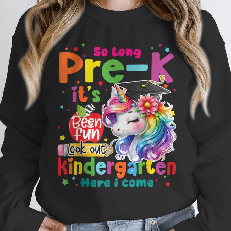 So Long Prek Pre-K Graduation Graduate Unicorn Kids Girls Unisex Sweatshirt