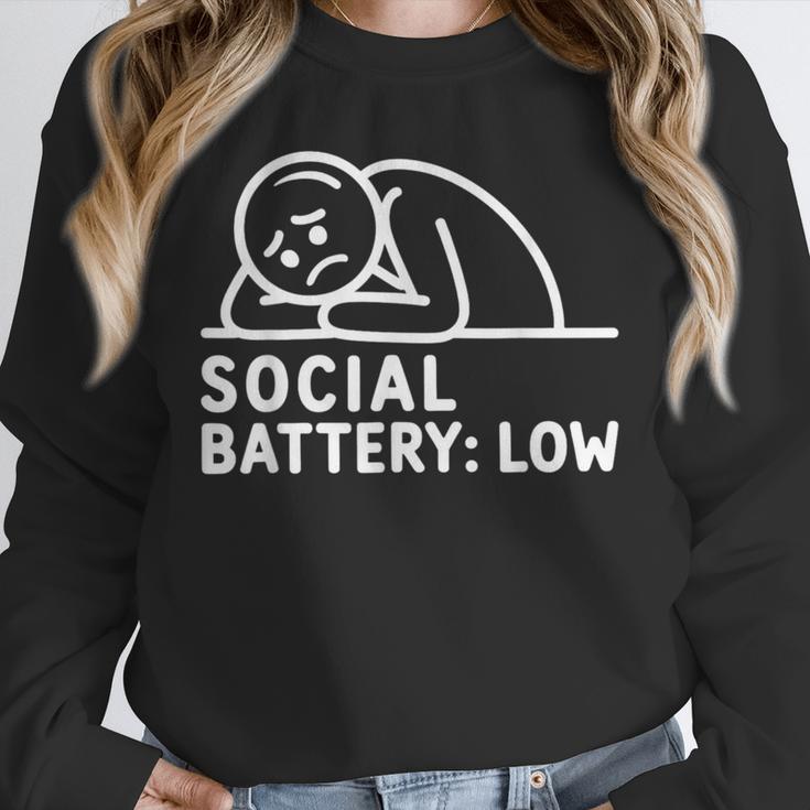 Social Battery Low Apparel Introvert Humor Unisex Sweatshirt Social Battery Low Apparel Introvert Humor Unisex Sweatshirt