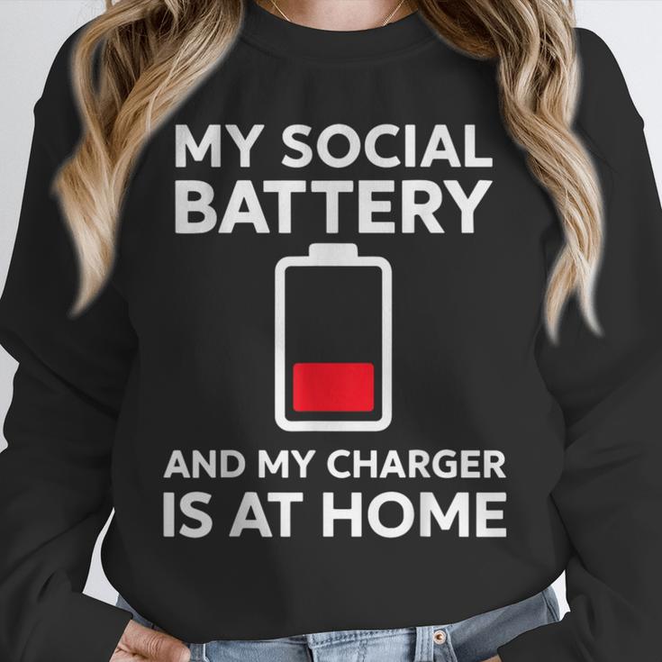Social Battery Low Charger At Home Antisocial Introvert Unisex Sweatshirt Social Battery Low Charger At Home Antisocial Introvert Unisex Sweatshirt