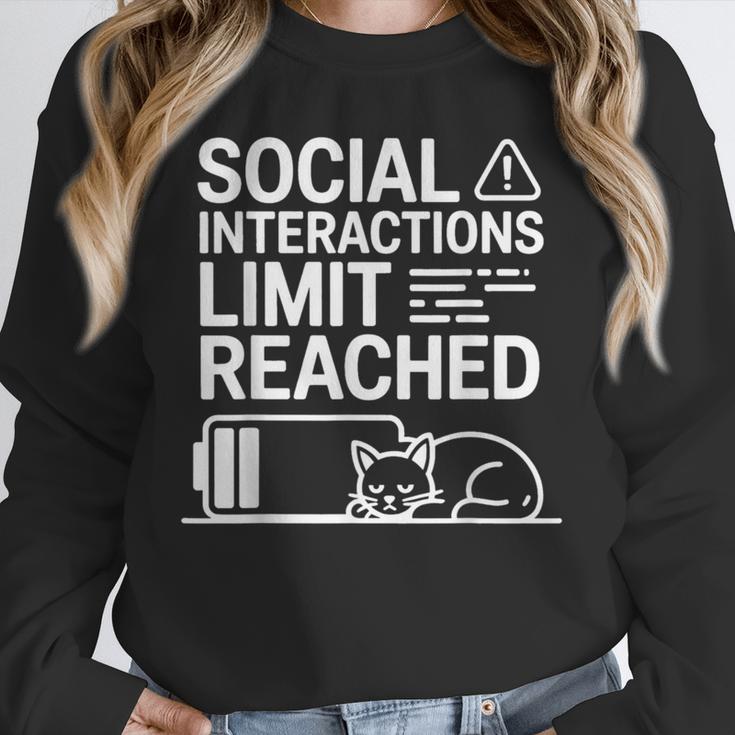 Social Interactions Limit Reached Introvert Tired Unisex Sweatshirt Social Interactions Limit Reached Introvert Tired Unisex Sweatshirt