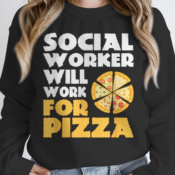 Social Worker Will Work For Pizza Graduation Unisex Sweatshirt