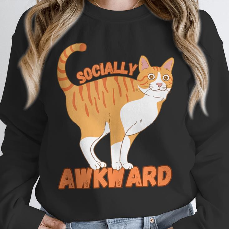 SOCIALLY AWKWARD FUNNY CAT ANTISOCIAL INTROVERT WEIRD Unisex Sweatshirt SOCIALLY AWKWARD FUNNY CAT ANTISOCIAL INTROVERT WEIRD Unisex Sweatshirt