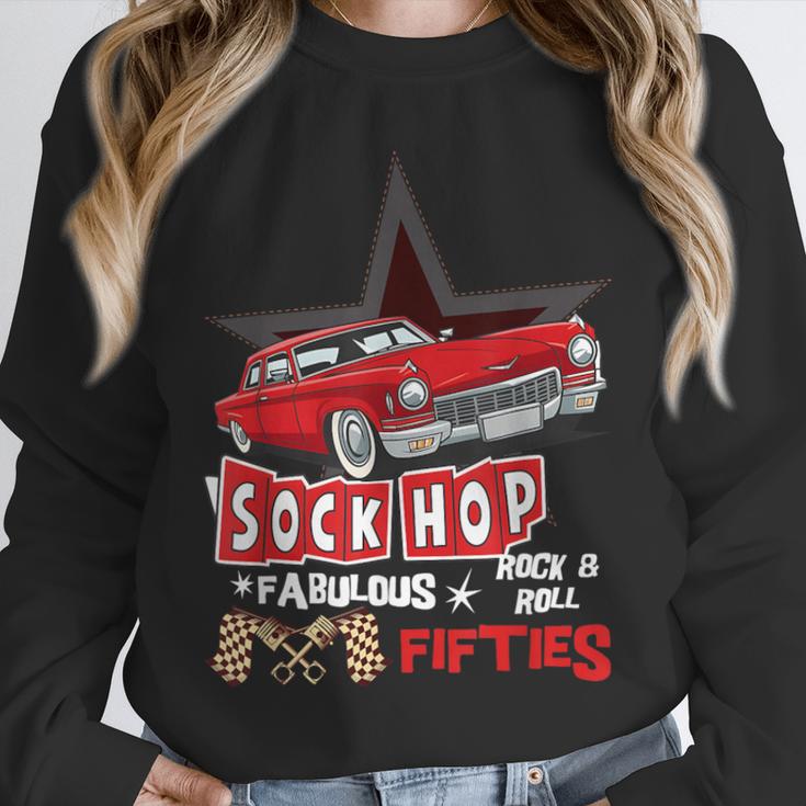 Sock Hop Fabulous Fifties Rock N Roll Automobile Nostalgia Unisex Sweatshirt
