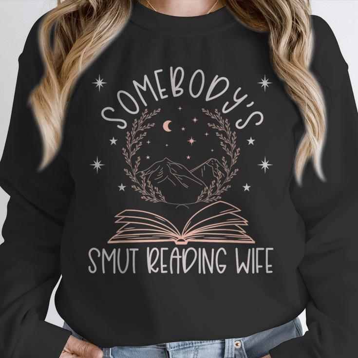 Somebodys Smut Reading Wife Spicy Books Romance Fairy Tales Unisex Sweatshirt