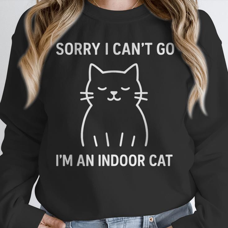 Sorry I Can’t Go I’m An Indoor Cat Introvert Lover Unisex Sweatshirt