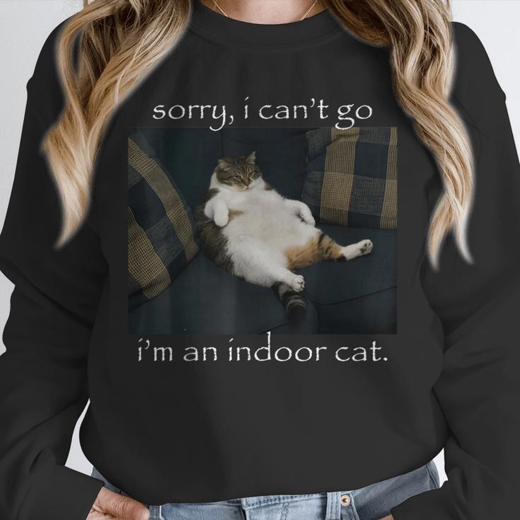 Sorry I Can’t Go I’m An Indoor Cat Introvert Meme Unisex Sweatshirt Sorry I Can’t Go I’m An Indoor Cat Introvert Meme Unisex Sweatshirt