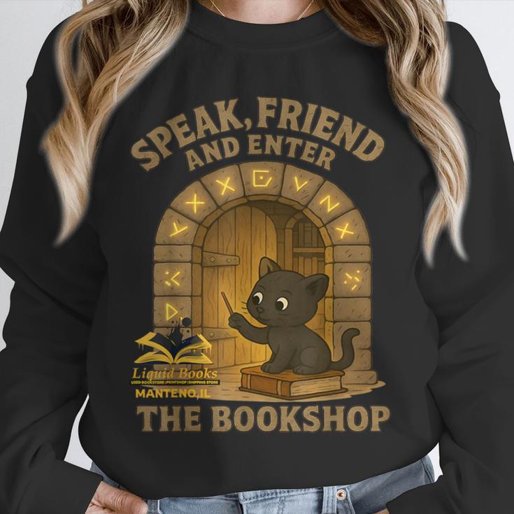 Speak Friend Enter Bookshop Magic Panther Unisex Sweatshirt