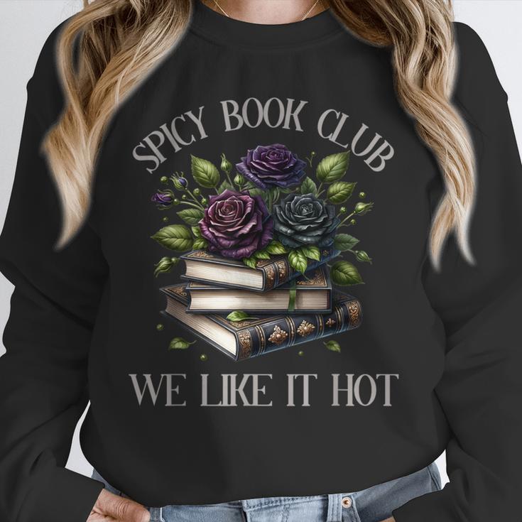 Spicy Book Club Dark Romance Lover Spicy Bookish Merch Goth Unisex Sweatshirt