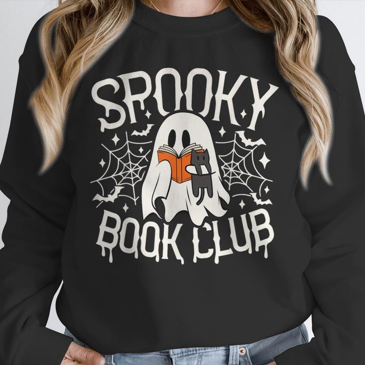 Spooky Book Club Cute Ghost Reading Book Halloween Costume Unisex Sweatshirt