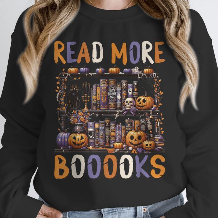 Spooky Halloween Bookshelf Bookcase Read More Books Unisex Sweatshirt Spooky Halloween Bookshelf Bookcase Read More Books Unisex Sweatshirt