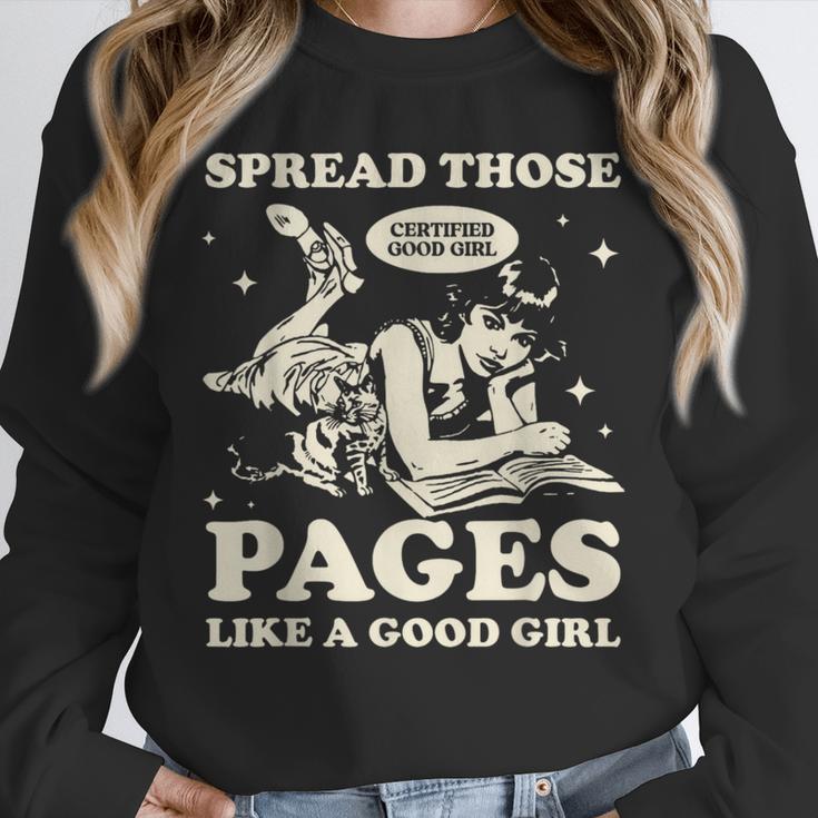 Spread Those Pages Like A Good Girl Shirt Smutty Spicy Book Unisex Sweatshirt