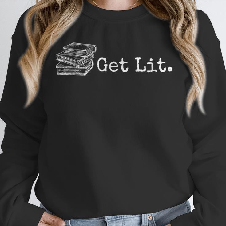 Stack Of Books Get Lit Book Reading Reader Unisex Sweatshirt Stack Of Books Get Lit Book Reading Reader Unisex Sweatshirt