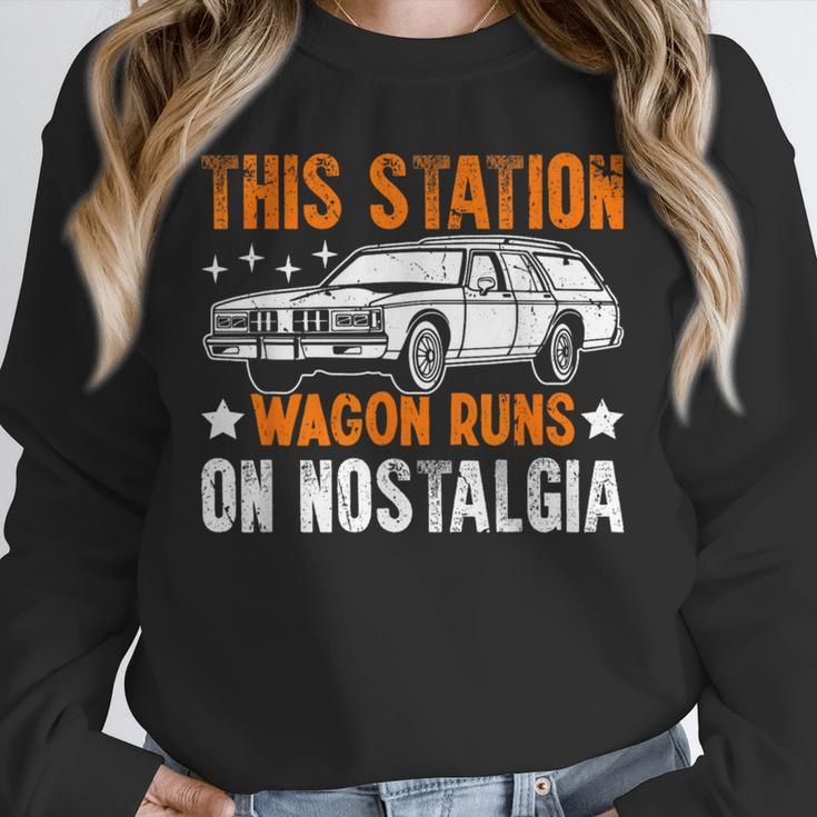 This Station Wagon Runs On Nostalgia Wagon Unisex Sweatshirt