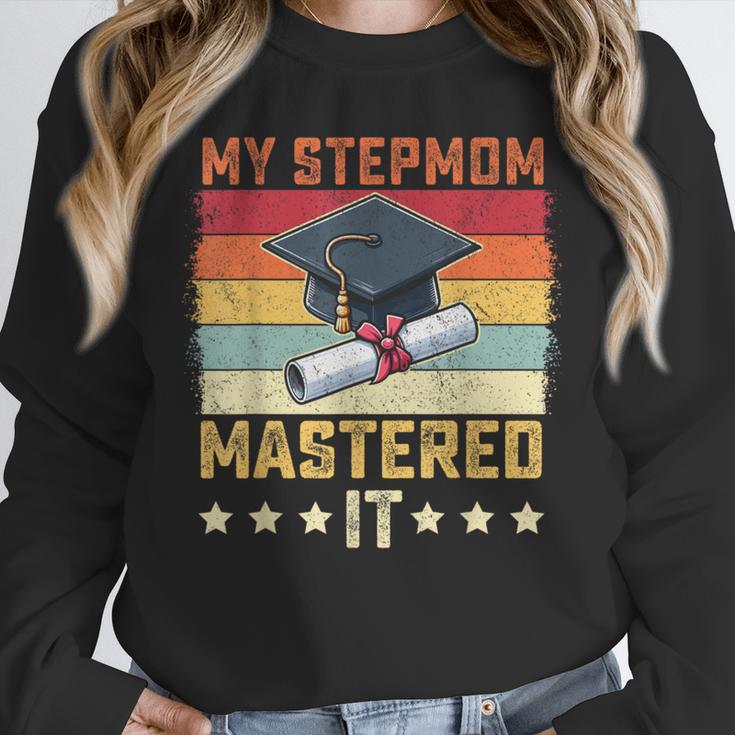 My Stepmom Mastered It Master's Degree Graduation Vintage Unisex Sweatshirt
