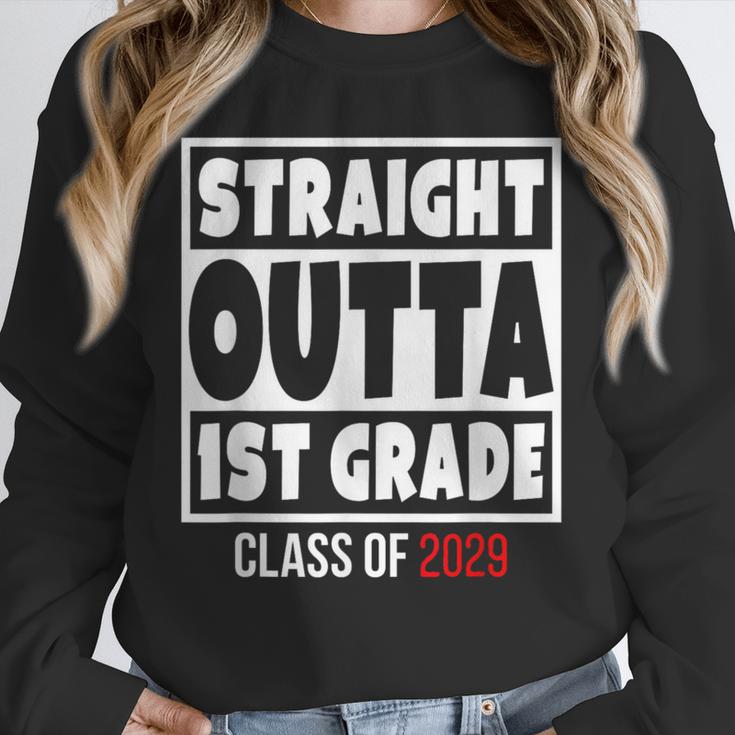 Straight Outta 1st Grade Class Of 2029 Shirt Graduation Unisex Sweatshirt