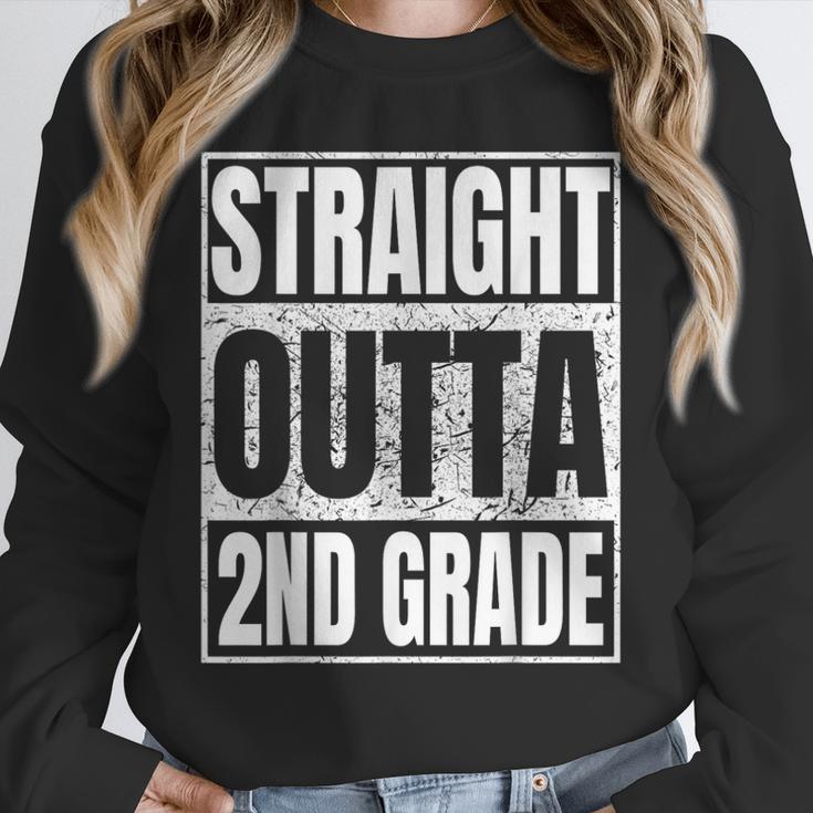 Straight Outta 2nd Grade Graduation Class 2025 Second Grade Unisex Sweatshirt