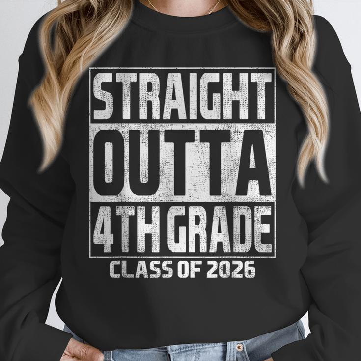 Straight Outta 4th Grade Graduation Class 2026 Fourth Grade Unisex Sweatshirt